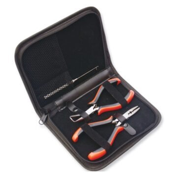 Wholesale micro-ring hair extension plier kit with clamping pliers, removal pliers, and loop threader pulling needle in surgical-grade stainless steel