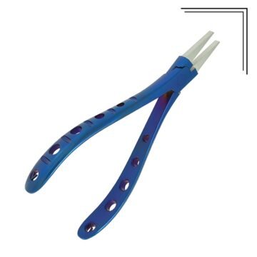 Flat Nose Pliers with narrow points for precise thin metal endpiece adjustment