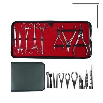 : 8pc stainless steel body piercing tool kit for wholesale and OEM buyers