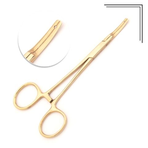Gold Dermal Anchor Holding Forceps