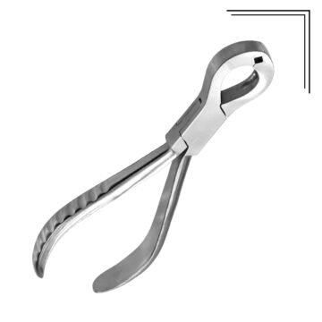 Top notched large ring closing pliers, 6 inch, surgical-grade stainless steel
