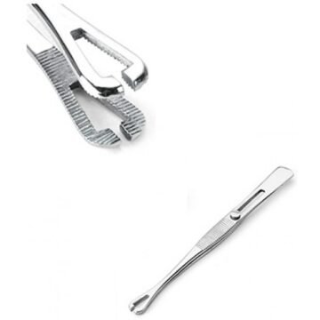 Mini Pennington Tweezer with 2.25mm Slot and Back Lock (5.5")