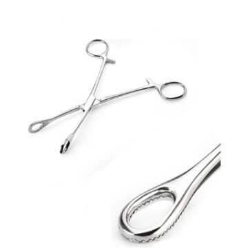 Surgical-grade stainless steel Standard Forester Sponge Forceps, 6 inch, for tongue piercing stabilization