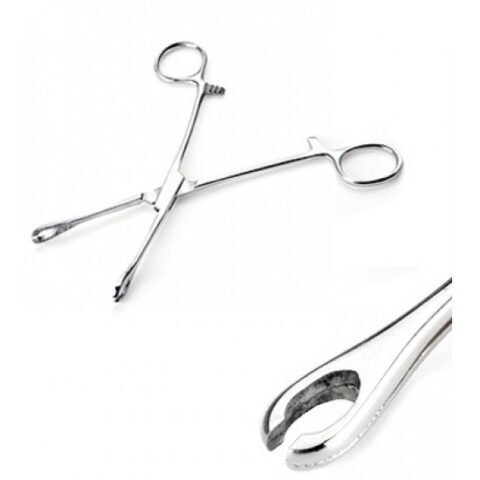MINI SPONGE FORCEPS 6" WITH 2.25MM SLOT