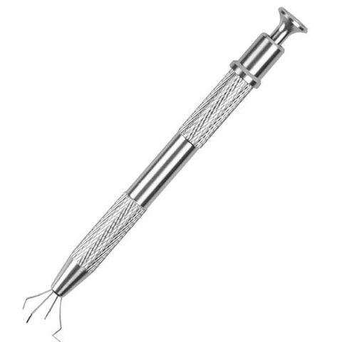 Professional 4-Prong Stainless Steel Piercing Ball Grabber Tool