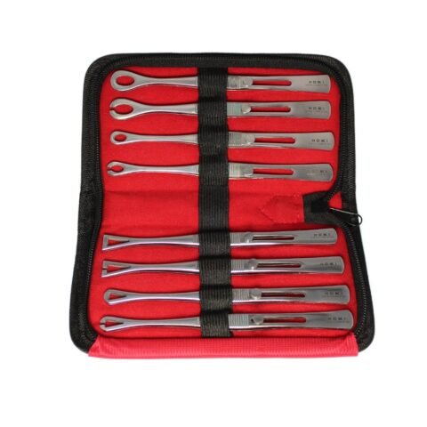 8-Piece Professional Piercing Forceps & Tweezers Set