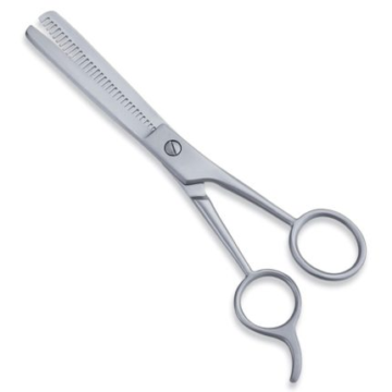 Ergonomic Offset Handle Hair Thinning Shears 30-Tooth Premium Steel for Barbers 6.5 inches