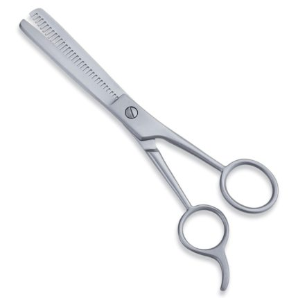Ergonomic Offset Handle Hair Thinning Shears 30-Tooth Premium Steel for Barbers 6.5 inches