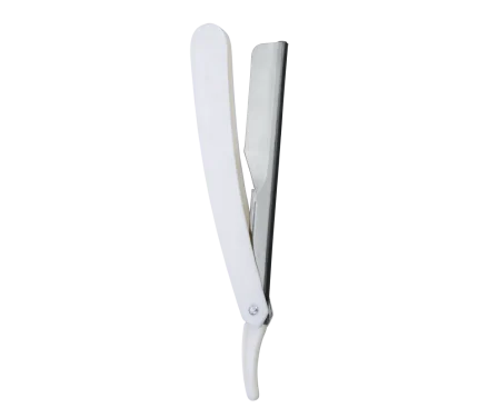 White Handle Straight Razor