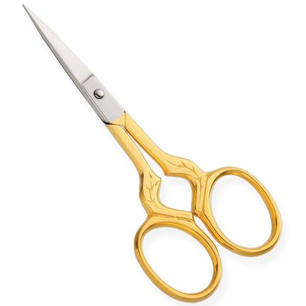 Gold Leaf-Pattern Embroidery Scissors