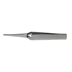 Self-locking tweezers with cross-locking mechanism, polished stainless steel, wholesale manufacturer