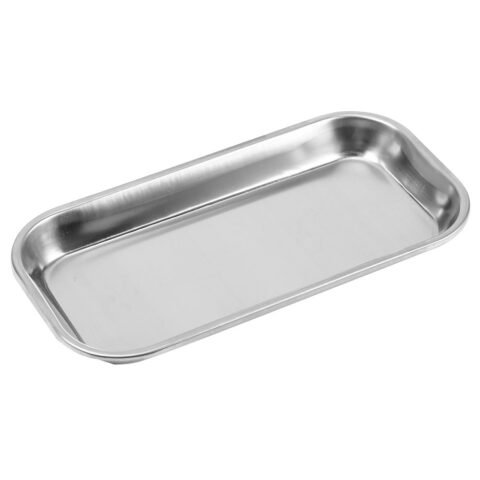 Small surgical-grade stainless steel instrument tray for tattoo and piercing staging, dental/lab profile One flag: this page and /product/stainless-steel-instrument-tray-large/ now form a clear small/large pair, which is good for internal linking — but double check the large tray's page also links back here once this one is live, so the pairing works both directions. Also worth confirming with your team whether "Small," "Large," and the earlier unsuffixed "Instrument Tray" are three separate SKUs you actually stock, since that's now three overlapping product pages in this line.
