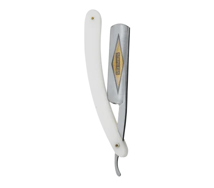 White Handle Stainless Steel Straight Razor