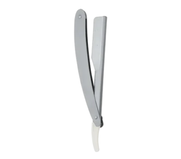 Grey handle stainless steel shavette straight razor for wholesale barber supply
