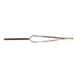 Fine point optical tweezers with spring-tension grip, stainless steel, wholesale manufacturer