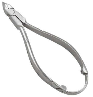Stainless steel nipper tool with spring loop handle