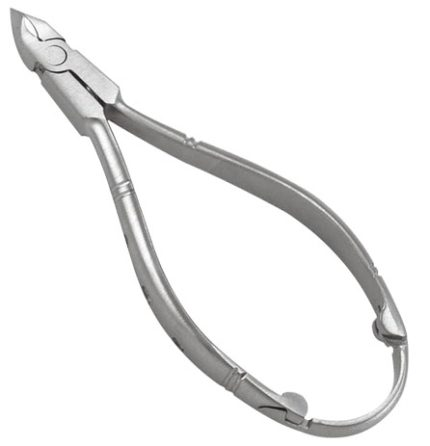 Stainless steel nipper tool with spring loop handle