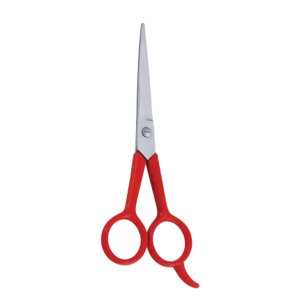 Red Plastic Handle Professional Hair Cutting Scissor – 5.5 Inch