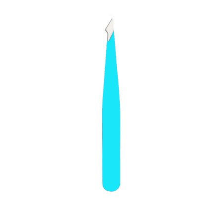 Cyan/Light Blue Slanted Eyebrow Tweezers