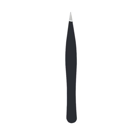 Eyebrow Pointed Tweezers - Black