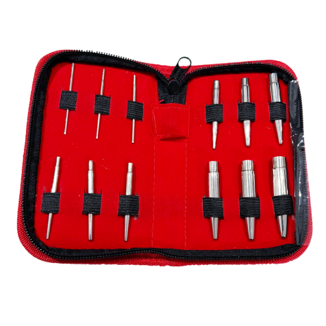 12-piece taper expander set — surgical-grade stainless steel body piercing gauge kit, wholesale