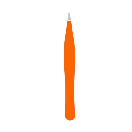 Eyebrow Pointed Tweezers - Orange
