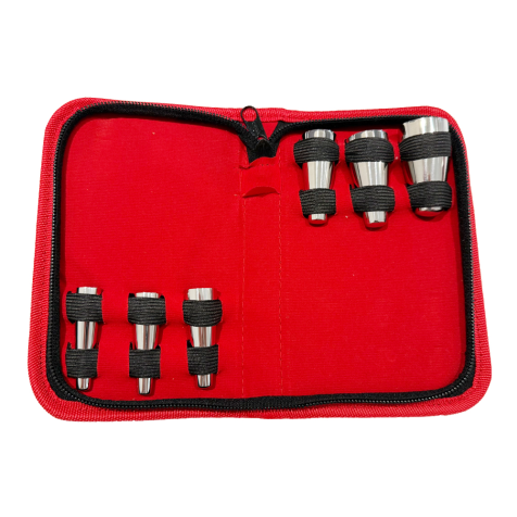 6-piece insertion pin set — surgical-grade stainless steel large-gauge stretching kit, wholesale