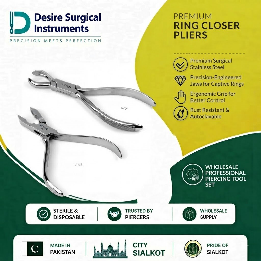 Ring Closer Pliers – Wholesale Body Piercing Jewelry Tools Desire Surgical