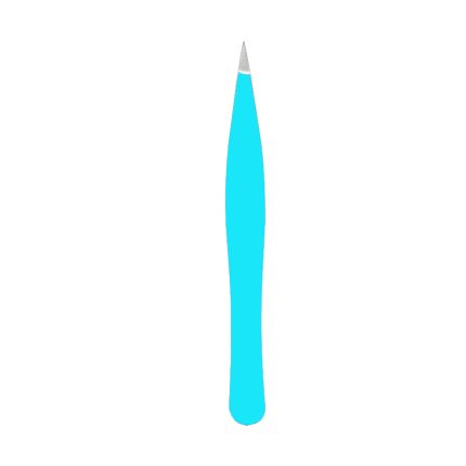 Eyebrow Pointed Tweezers - Light Blue