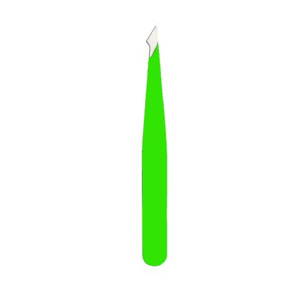 Green Slanted Eyebrow Tweezers