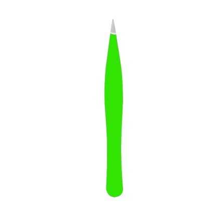 Eyebrow Pointed Tweezers - Bright Green