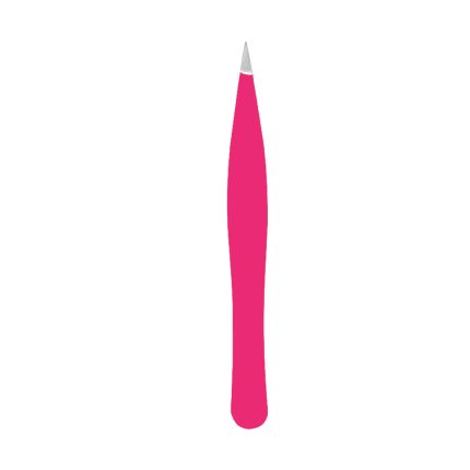 Eyebrow Pointed Tweezers - Dark Pink