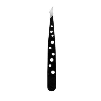 Black Dotted Slanted Eyebrow Tweezers