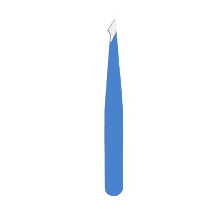 Blue Slanted Eyebrow Tweezers