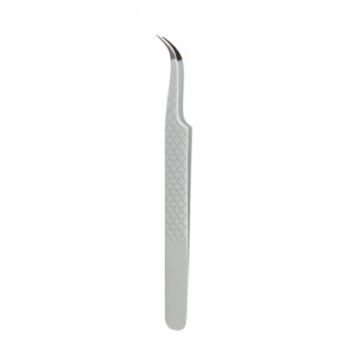Silver Diamond Grip Eyelash Tweezers