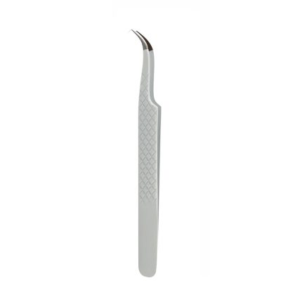 Silver Diamond Grip Eyelash Tweezers