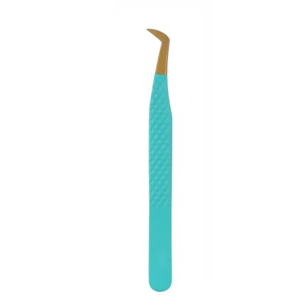 Teal Diamond Grip Eyelash Tweezers