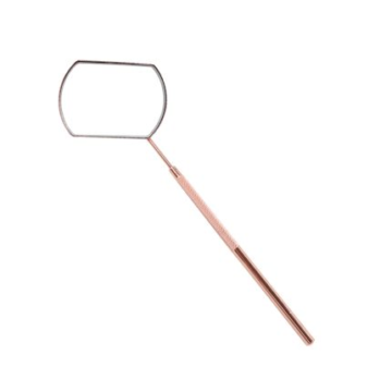 Rose Gold Large Rectangular / Curved Edge Lash Mirror
