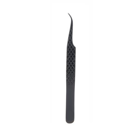 Matte Black Diamond Grip Eyelash Tweezers