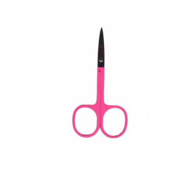 Hot Pink / Neon Pink Curved Precision Eyelash Scissors by Desire Surgical Instruments