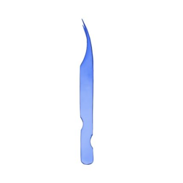 Ocean Blue Ergonomic Curved Isolation Tweezer by Desire Surgical Instruments