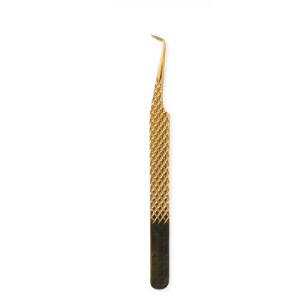 Gold and Black Two-Tone Diamond Grip Eyelash Tweezers