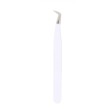 White Smooth Finish Eyelash Tweezers