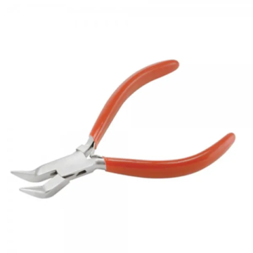 Bent chain nose pliers 130mm with tapered smooth jaws for jewelry making by Desire Surgical Instrument