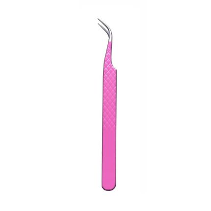 Hot Pink Diamond Grip Eyelash Tweezers