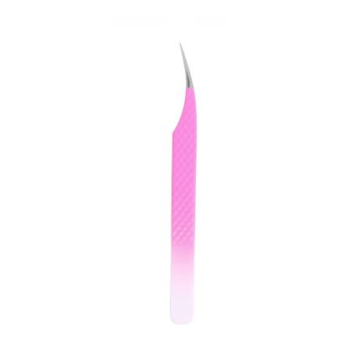 Pink Ombre Textured Grip Curved Isolation Tweezer by Desire Surgical Instruments