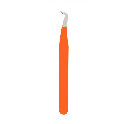 Orange Smooth Grip Eyelash Tweezers