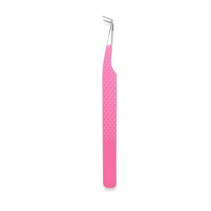 Light Pink Diamond Grip Eyelash Tweezers