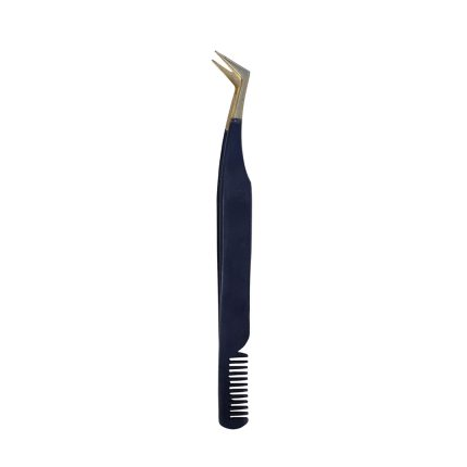 Eyelash Tweezers with Comb Attachment
