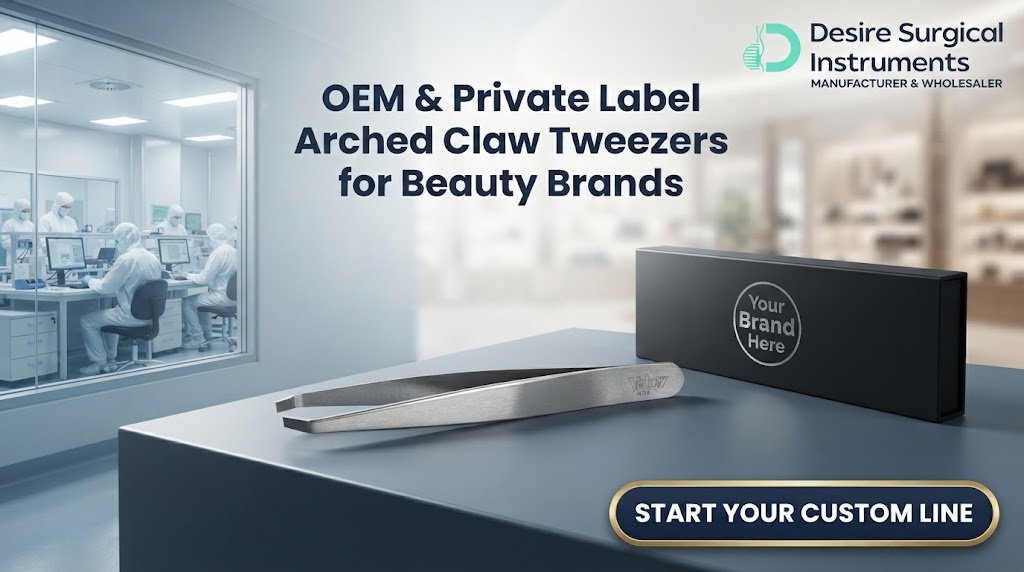 OEM private label arched claw tweezers manufacturer - surgical-grade stainless steel
